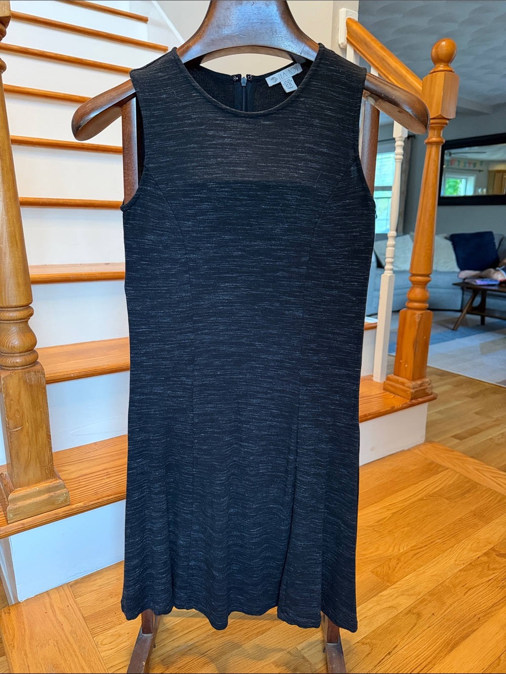 Lila Rose Black Cotton Sleeveless Short Dress